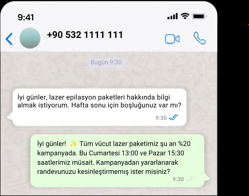 WhatsApp'ta akıllı otomatik yanıt